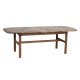 ROWICO Hammond sofabord, rektangulr - brun marmor og brun eg (135x62)