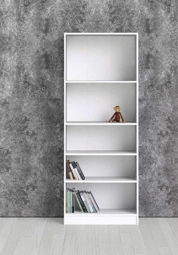 TVILUM Basic reolsystem - hvid/klar glas, m. 8 lger