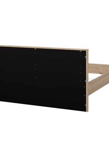 TVILUM Ry sengeramme, m. sengegavl og lamelbund - natur folie/melamin og tr (160x200)