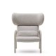 KAVE HOME Inari lnestol i beige og stl med beige malet finish FSC Mix Credit