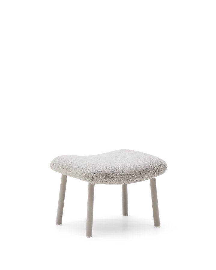 KAVE HOME Inari fodsttte i beige og stl med beige malet finish 60 x 50 cm FSC Mix Credit