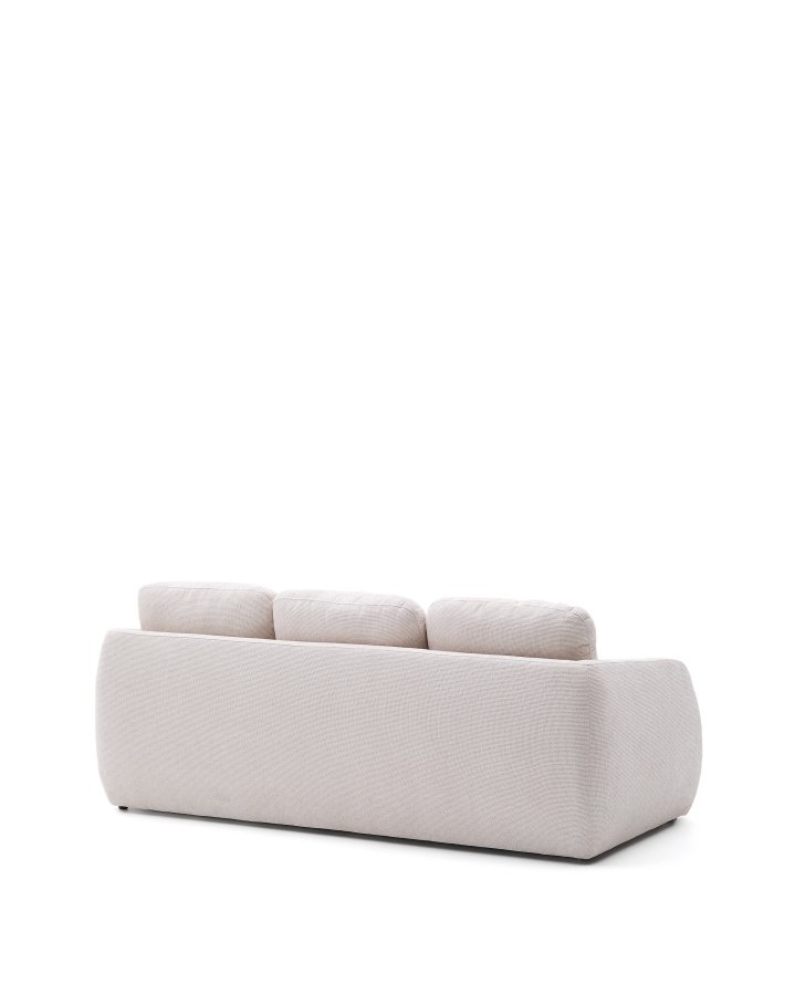 KAVE HOME Laira 3 pers. sovesofa - ecru chenille stof (225cm)