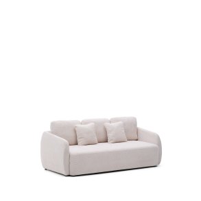 KAVE HOME Laira 3 pers. sovesofa - ecru chenille stof (225cm)