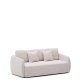 KAVE HOME Laira 3 pers. sovesofa - ecru chenille stof (225cm)