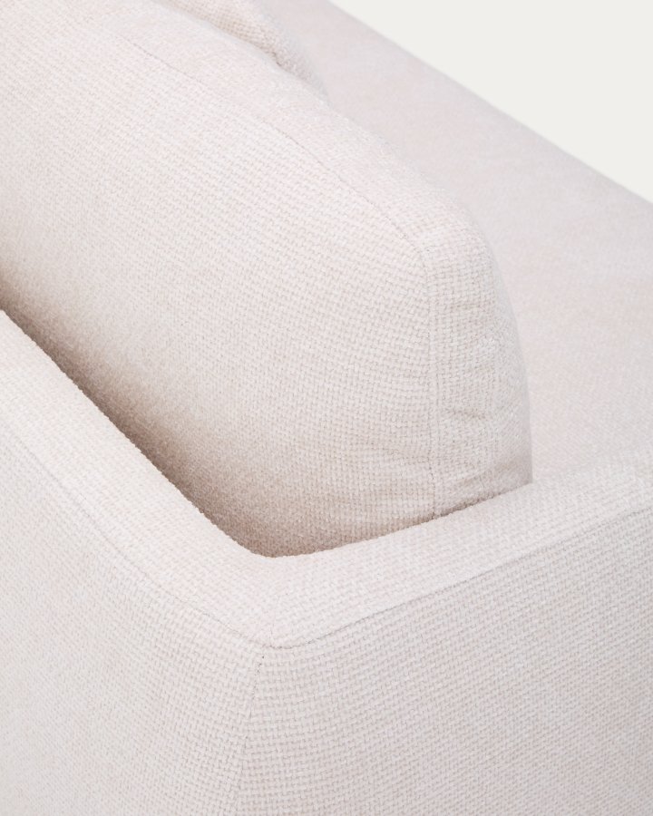 KAVE HOME Laira 3 pers. sovesofa - ecru chenille stof (225cm)