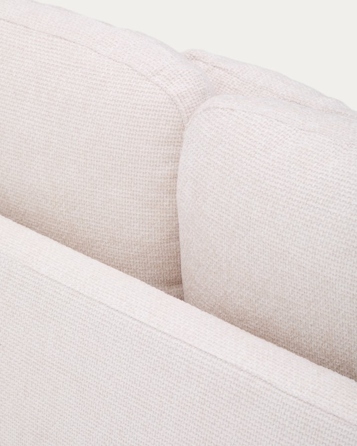 KAVE HOME Laira 3 pers. sovesofa - ecru chenille stof (225cm)