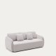 KAVE HOME Laira 3 pers. sovesofa - ecru chenille stof (225cm)