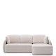 KAVE HOME Laira 3 pers. sovesofa, m. hjre chaiselong - ecru chenille stof (246cm)