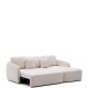 KAVE HOME Laira 3 pers. sovesofa, m. hjre chaiselong - ecru chenille stof (246cm)