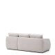 KAVE HOME Laira 3 pers. sovesofa, m. hjre chaiselong - ecru chenille stof (246cm)