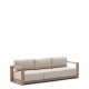 KAVE HOME Ambra 3-pers. udendrs havesofa, m. aftagelige hynder - akacietr (249cm)