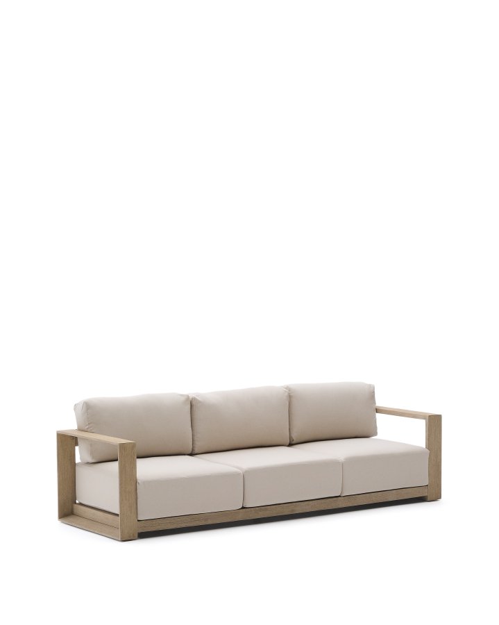 KAVE HOME Ambra 3-pers. udendrs havesofa, m. aftagelige hynder - akacietr (249cm)