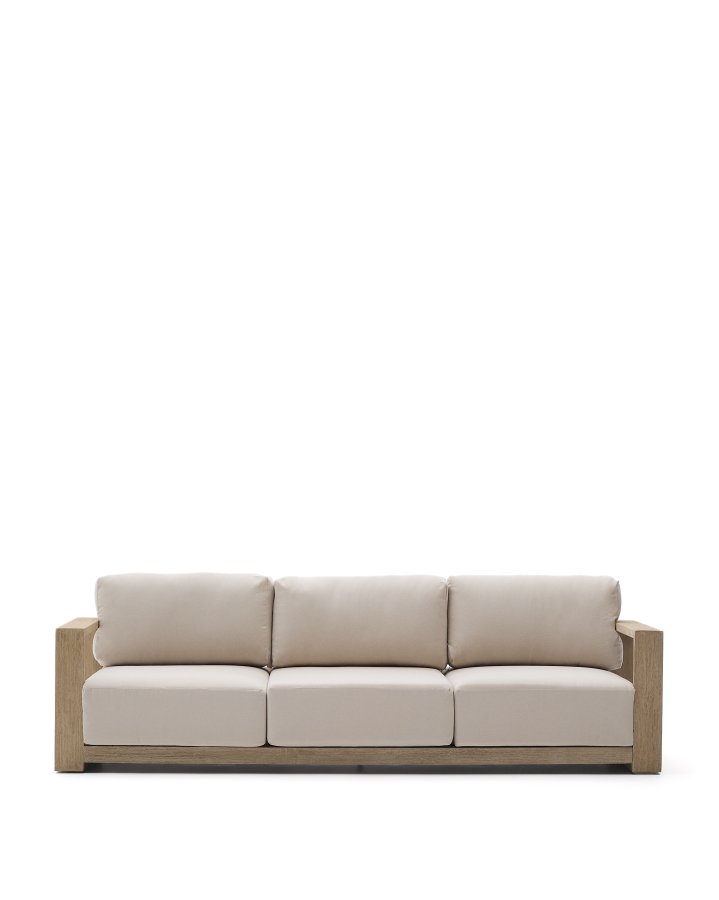 KAVE HOME Ambra 3-pers. udendrs havesofa, m. aftagelige hynder - akacietr (249cm)