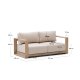 KAVE HOME Ambra 2-pers. udendrs havesofa, m. aftagelige hynder - akacietr (174cm)