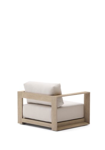 KAVE HOME Ambra udendrs lnestol, m. aftagelige hynder og armln - akacietr