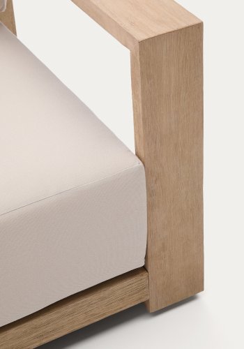 KAVE HOME Ambra udendrs lnestol, m. aftagelige hynder og armln - akacietr