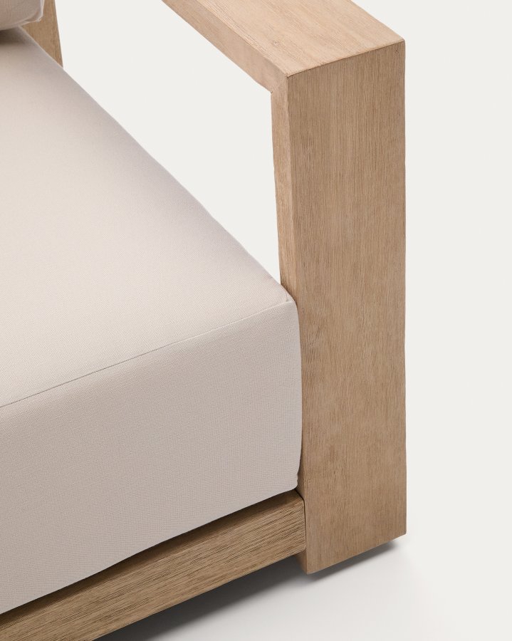 KAVE HOME Ambra udendrs lnestol, m. aftagelige hynder og armln - akacietr