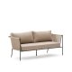 KAVE HOME Zivia udendrs 2-personers sofa i ecru rebsnor og grn galvaniseret stl 178cm