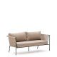 KAVE HOME Zivia udendrs 2-personers sofa i ecru rebsnor og grn galvaniseret stl 178cm