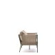 KAVE HOME Zivia udendrs 2-personers sofa i ecru rebsnor og grn galvaniseret stl 178cm