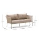 KAVE HOME Zivia udendrs 2-personers sofa i ecru rebsnor og grn galvaniseret stl 178cm