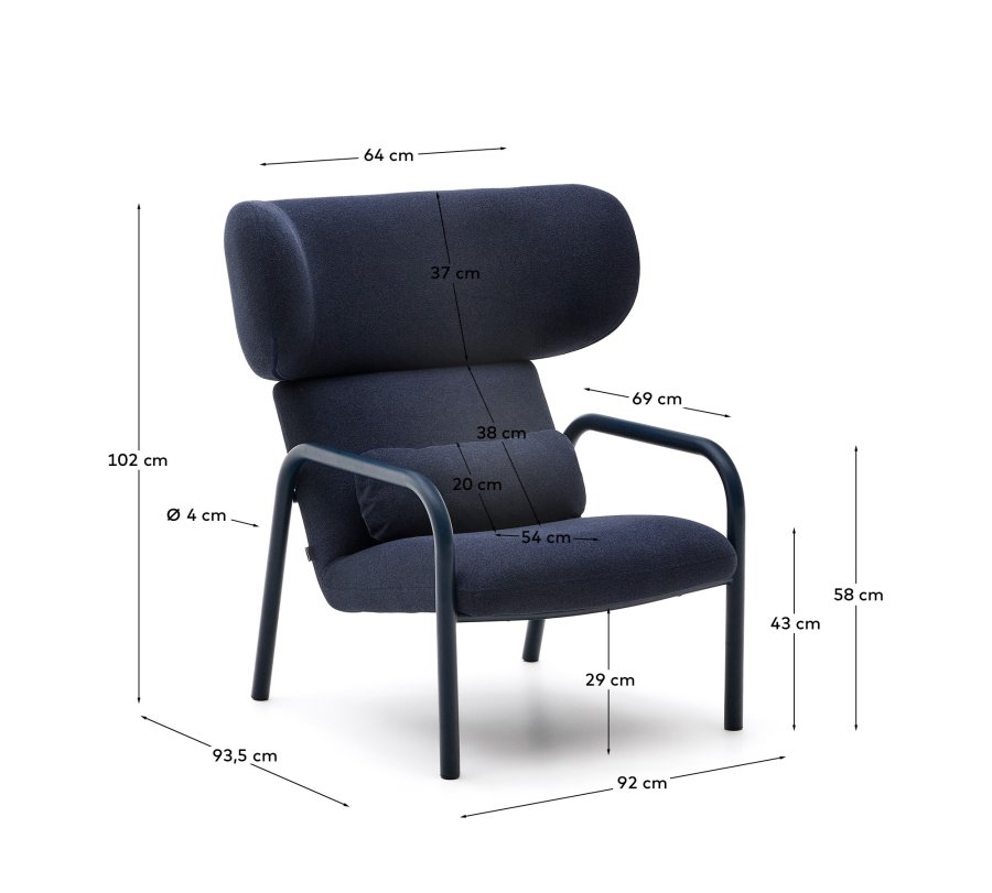 KAVE HOME Inari lnestol i beige med beigelakeret stlfinish FSC Mix Credit