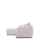KAVE HOME Laira 3 pers. sovesofa, m. venstre chaiselong - ecru chenille stof (246cm)