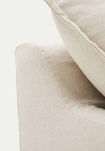 KAVE HOME Zenira 3-personers sofabetrk med beige bomulds- og hrpuder, 230 cm