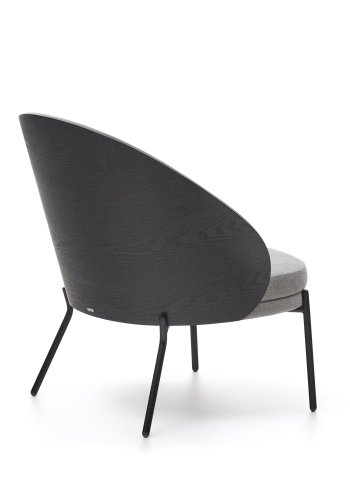 KAVE HOME Eamy lnestol - lysegr stof, sort askefinér og sort stl