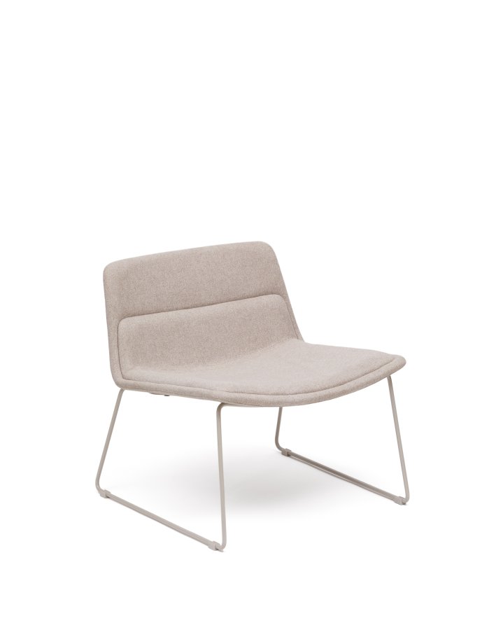 KAVE HOME Zahara beige lnestol og stl i beige finish, 100% FSC