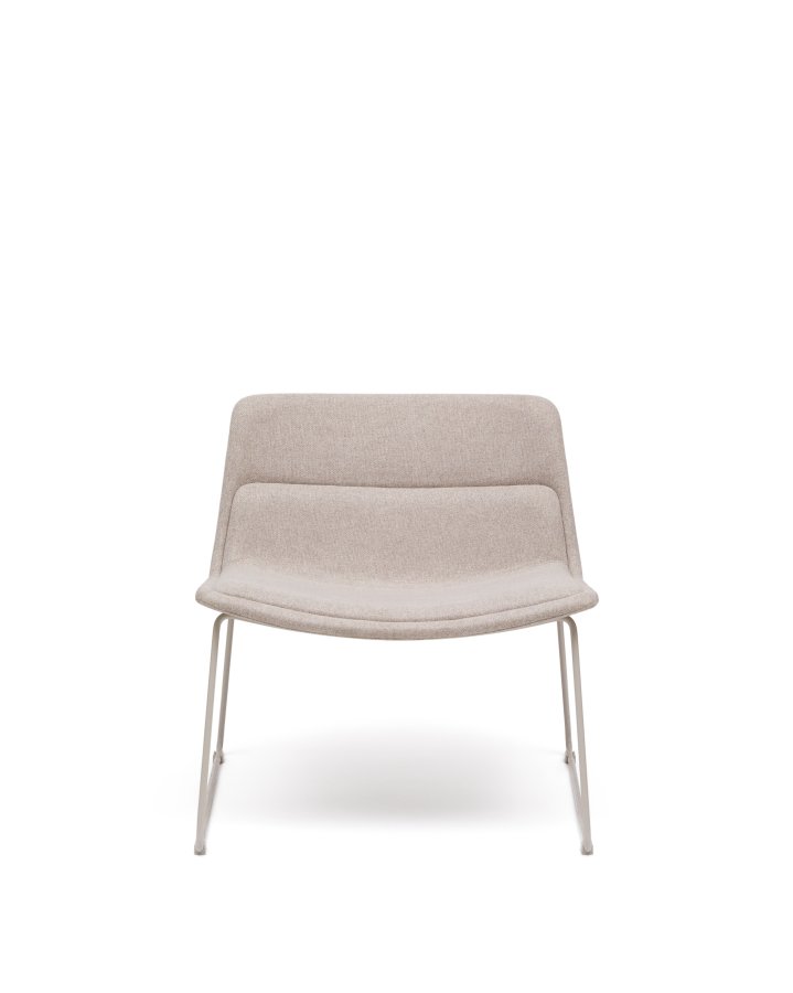 KAVE HOME Zahara beige lnestol og stl i beige finish, 100% FSC