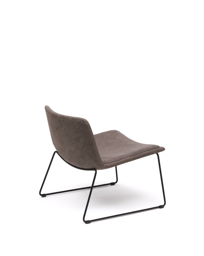  KAVE HOME Zahara brun lnestol og stl i sort finish, 100% FSC