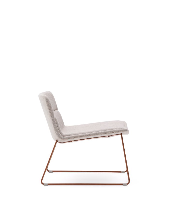 KAVE HOME Zahara beige lnestol med stlben og FSC 100% terracotta finish