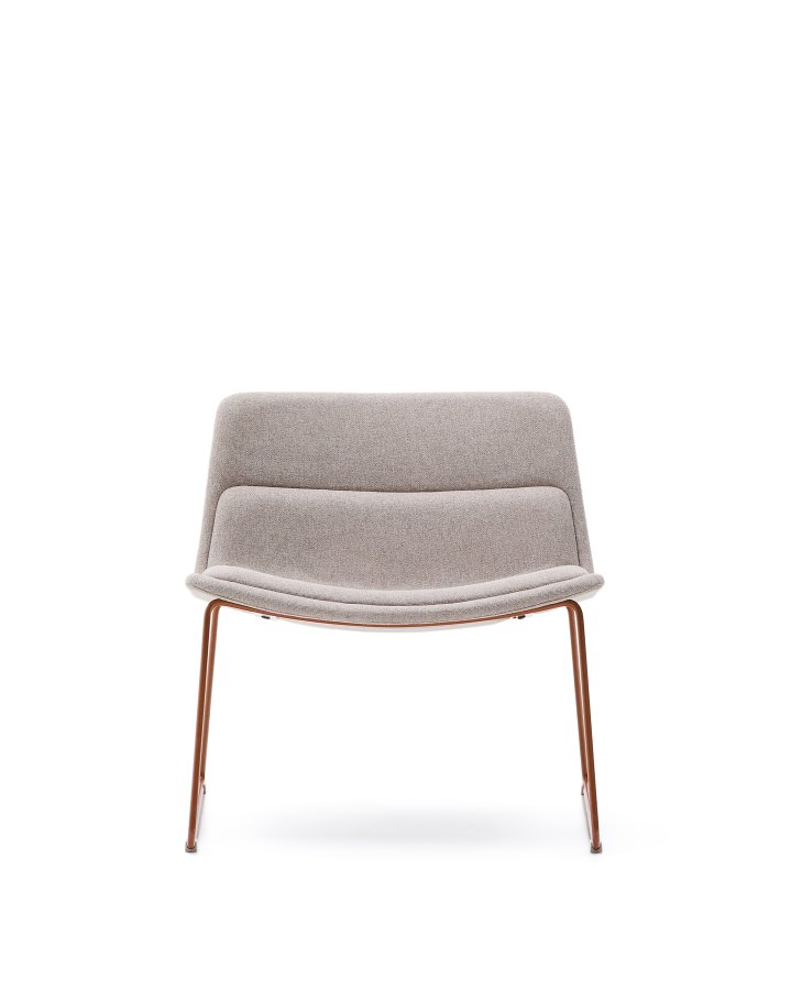 KAVE HOME Zahara beige lnestol med stlben og FSC 100% terracotta finish