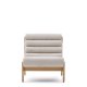 KAVE HOME Magira beige lnestol i massivt egetr med naturlig finish