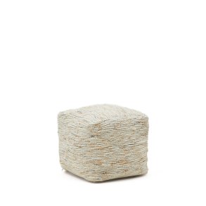 KAVE HOME Selise puff lavet af naturjute 45 x 45 cm