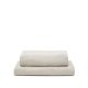 KAVE HOME Zenira fodstttebetrk i beige bomuld og hr, 90 x 90 cm