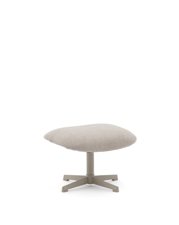 KAVE HOME Jaspe beige fodsttte med grt metal, FSC 100%