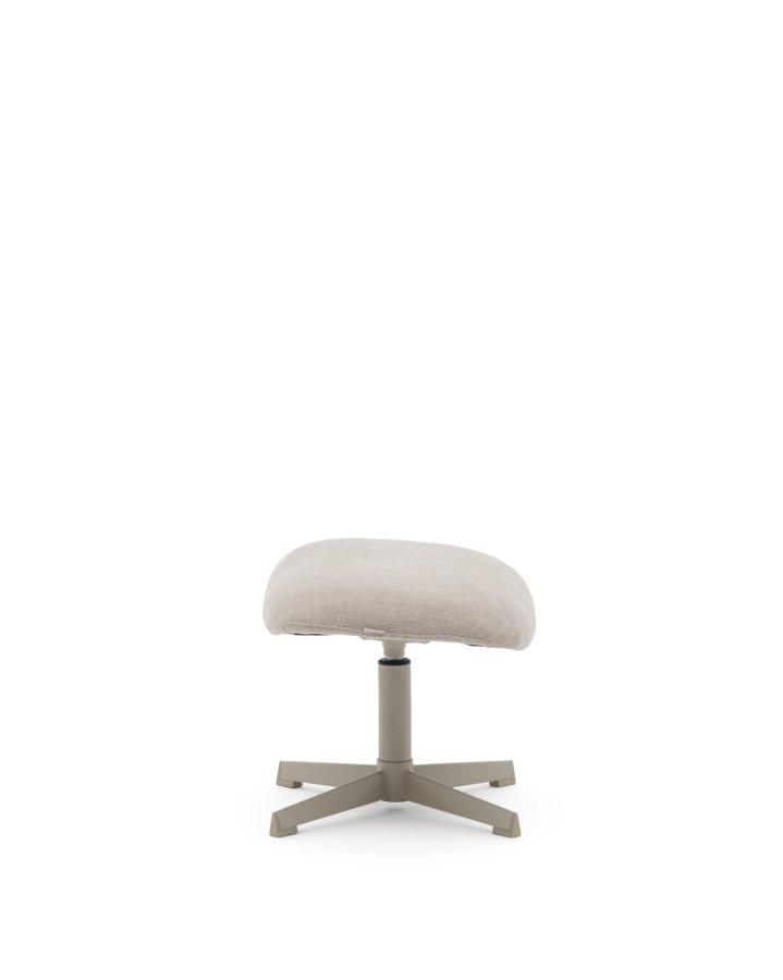 KAVE HOME Jaspe beige fodsttte med grt metal, FSC 100%