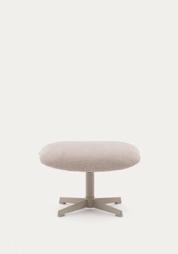 KAVE HOME Jaspe beige fodsttte med grt metal, FSC 100%