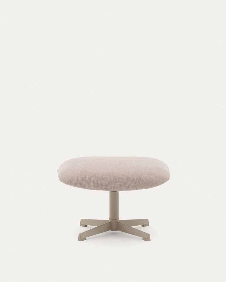 KAVE HOME Jaspe beige fodsttte med grt metal, FSC 100%