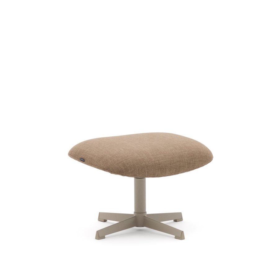 KAVE HOME Jaspe lysebrun fodsttte med grt metal, FSC 100%