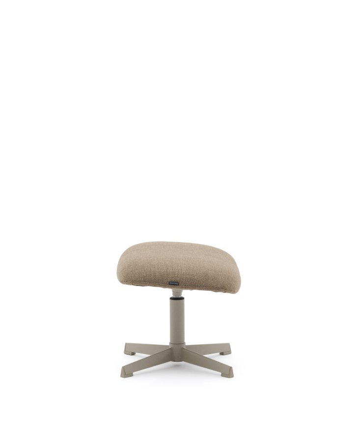 KAVE HOME Jaspe lysebrun fodsttte med grt metal, FSC 100%