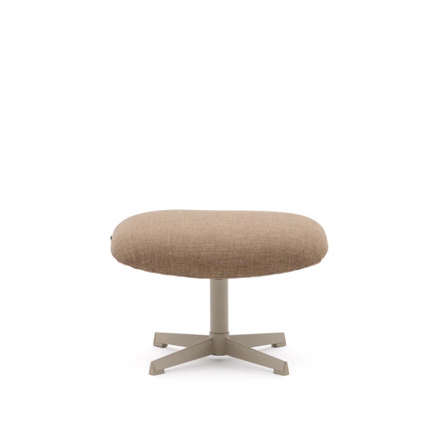 KAVE HOME Jaspe lysebrun fodsttte med grt metal, FSC 100%