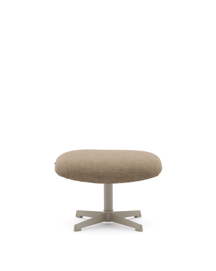 KAVE HOME Jaspe lysebrun fodsttte med grt metal, FSC 100%