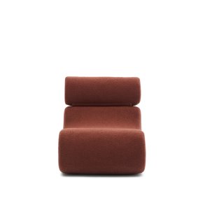 KAVE HOME Club terracotta bouclé lnestol