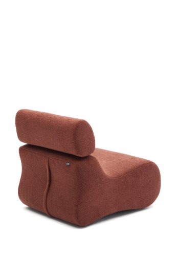 KAVE HOME Club terracotta bouclé lnestol