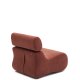 KAVE HOME Club terracotta bouclé lnestol