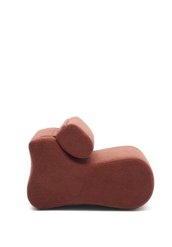 KAVE HOME Club terracotta bouclé lnestol