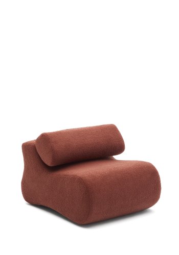 KAVE HOME Club terracotta bouclé lnestol